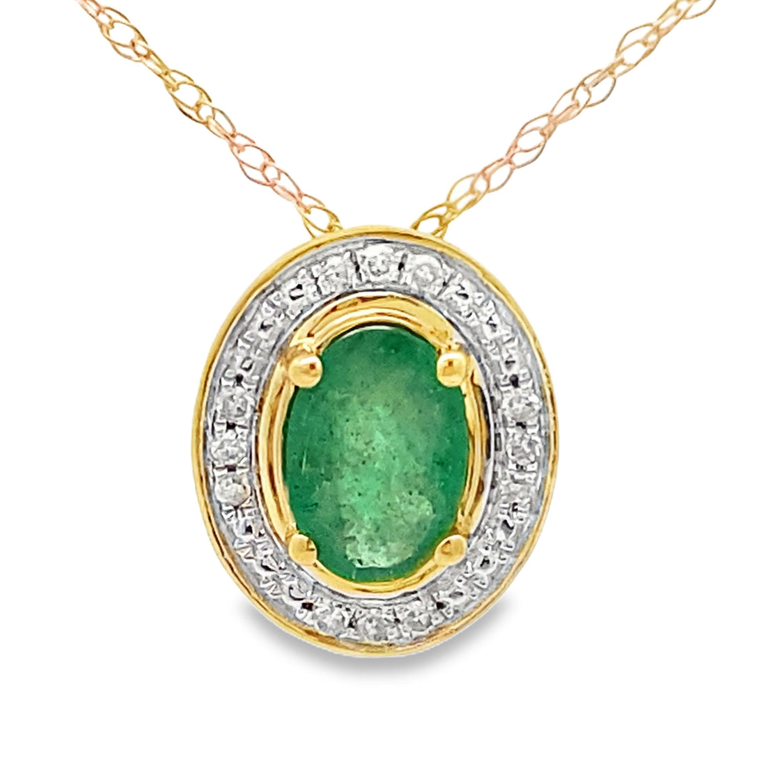 .46ct Emerald Diamond Fashion Pendants 10KT Yellow Gold by Bids.com