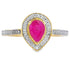 Genuine .54ct Ruby Diamond Ring 10KT Yellow Gold by Bids.com
