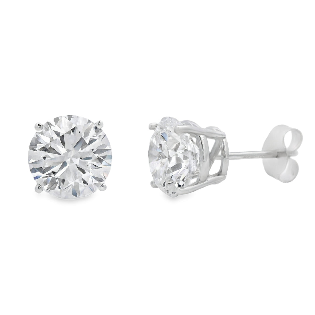 3.00ct Lab Grown Diamond Stud Earrings 14KT White Gold by Bids.com