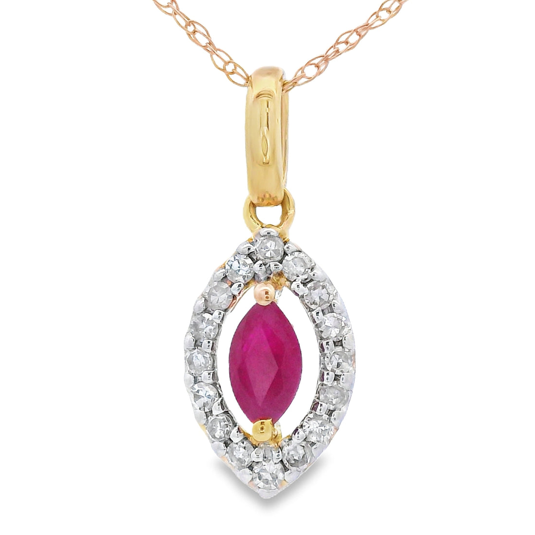 .26ct Ruby Diamond Fashion Pendants 10KT Yellow Gold by Bids.com
