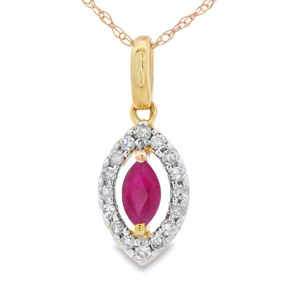 .26ct Ruby Diamond Fashion Pendants 10KT Yellow Gold by Bids.com