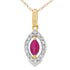 .26ct Ruby Diamond Fashion Pendants 10KT Yellow Gold by Bids.com