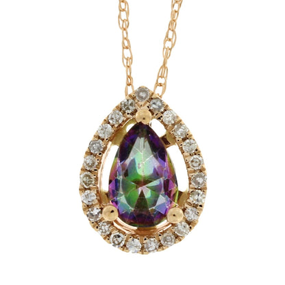 Treated Topaz Diamond Fashion Pendants 14KT Rose Gold by Bids.com