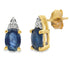 1.38ct Sapphire Diamond Stud Earrings 10KT Yellow Gold by Bids.com