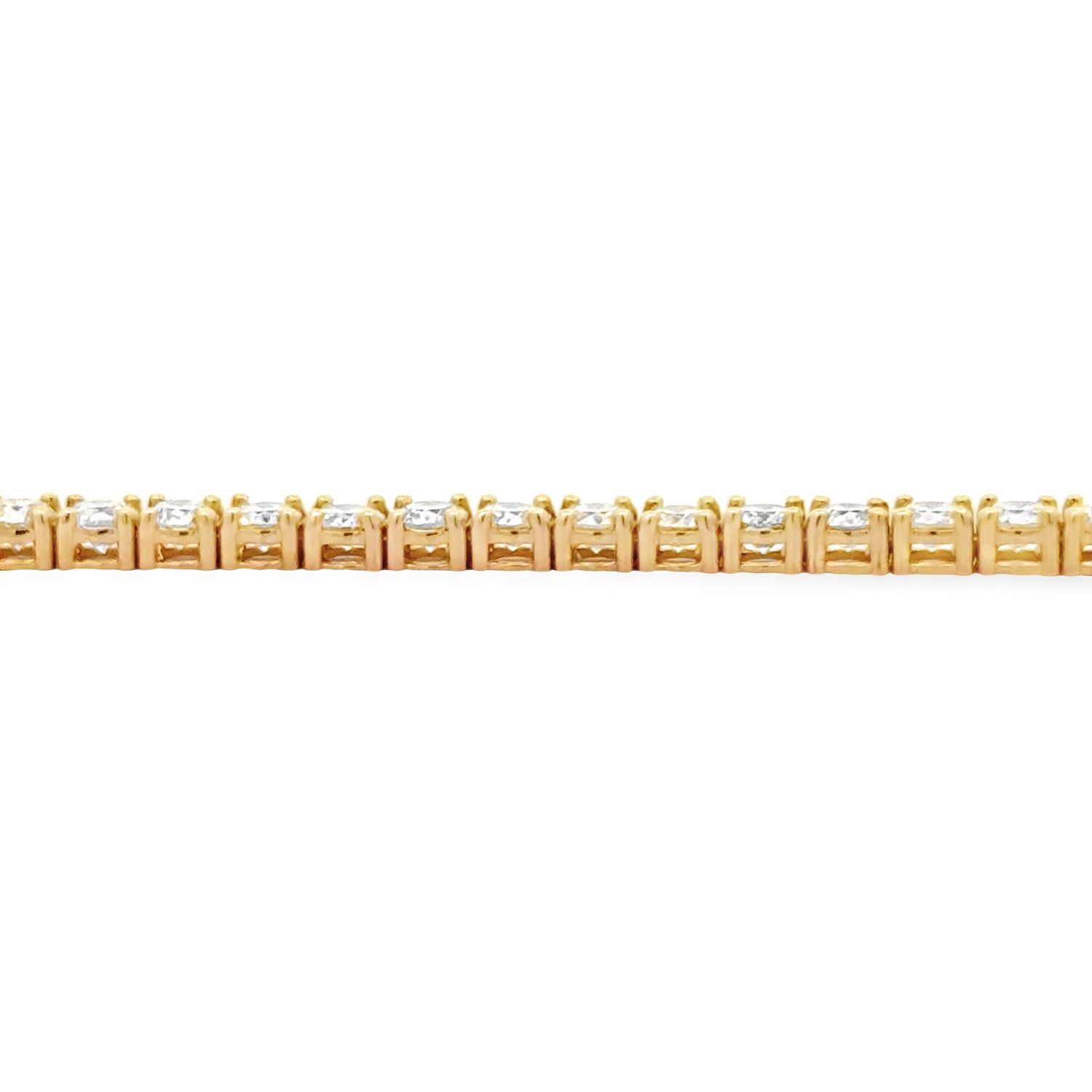 Natural 5.50ct Diamond Tennis Bracelet 18KT Yellow Gold by Bids.com