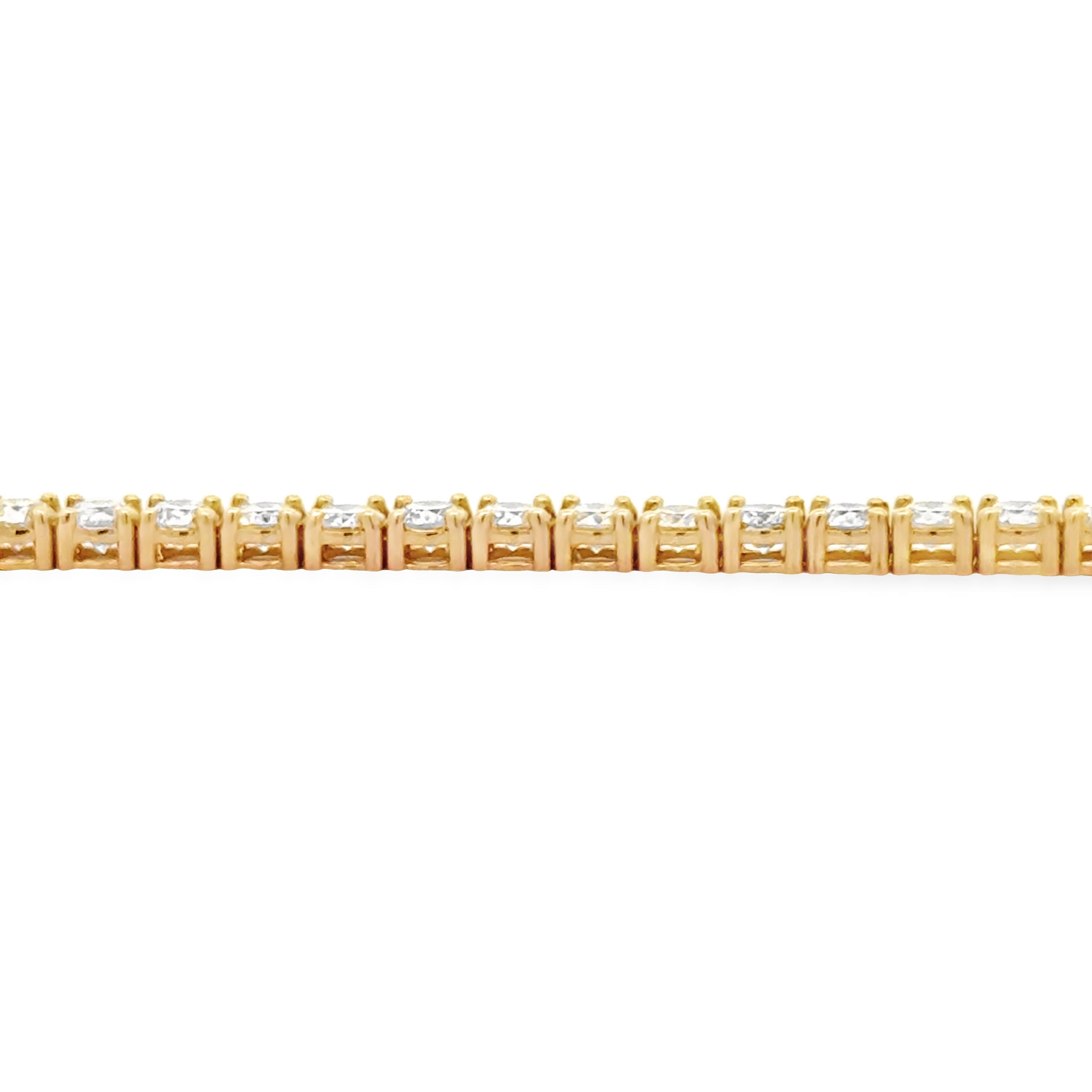 Natural 5.50ct Diamond Tennis Bracelet 18KT Yellow Gold by Bids.com