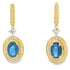 Sapphire Diamond Dangle Earrings 10KT Yellow Gold by Bids.com