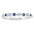 Sapphire Diamond stackable band set 14KT White Gold by Bids.com