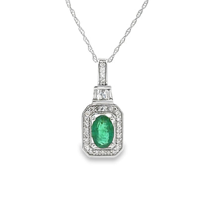 .57ct Emerald Diamond Fashion Pendants 14KT White Gold by Bids.com