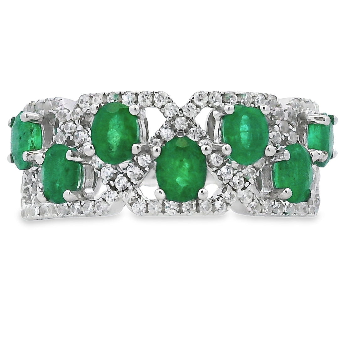 Natural 1.82ct Emerald Zircon Ring Sterling Silver by Bids.com