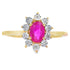 Genuine .63ct Ruby Diamond Ring 10KT Yellow Gold by Bids.com