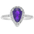 Genuine .98ct Amethyst Diamond Ring 14KT White Gold by Bids.com