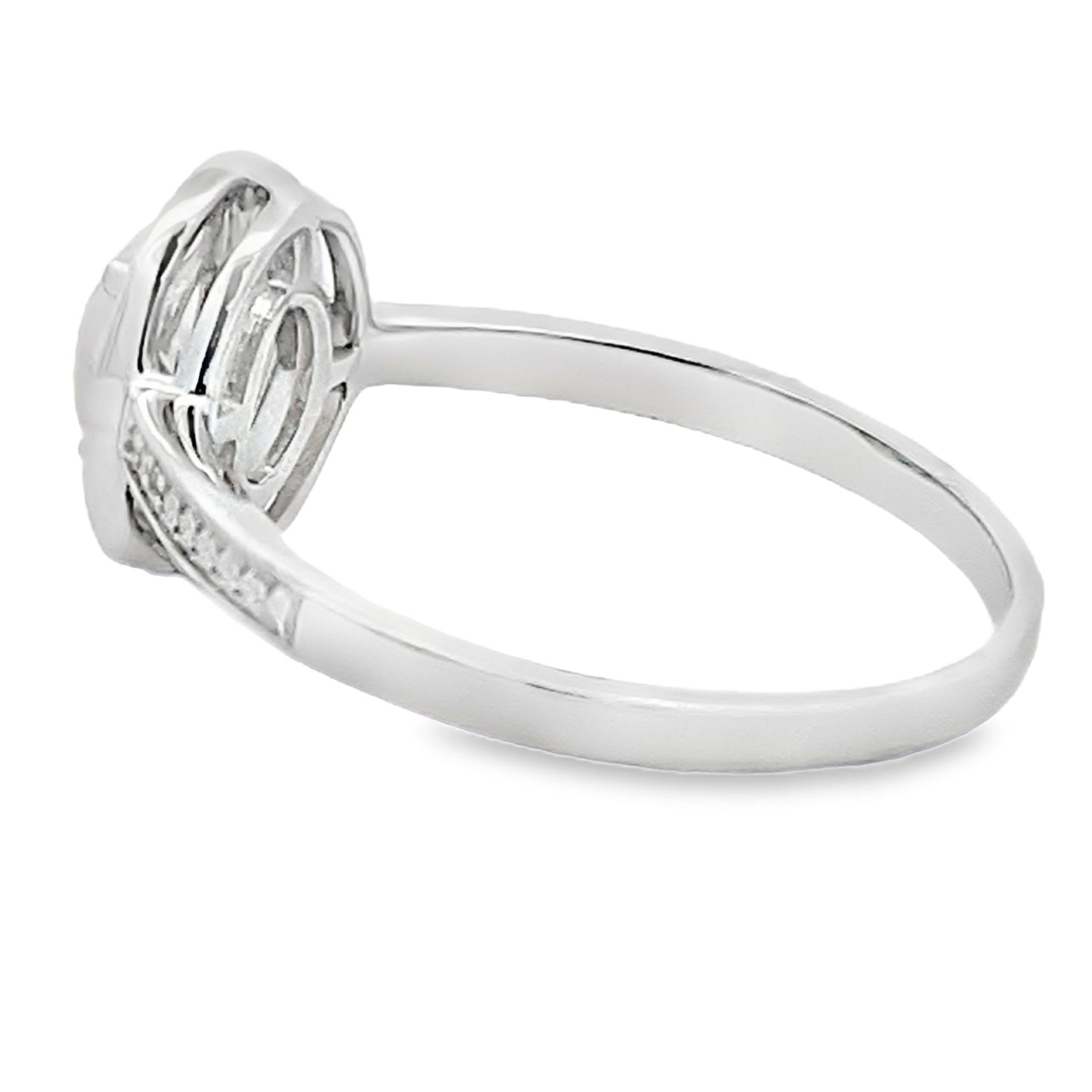 Genuine .36ct Opal Diamond Ring 10KT White Gold by Bids.com