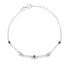 Natural .17ct Ruby Diamond Bracelet 14KT White Gold by Bids.com