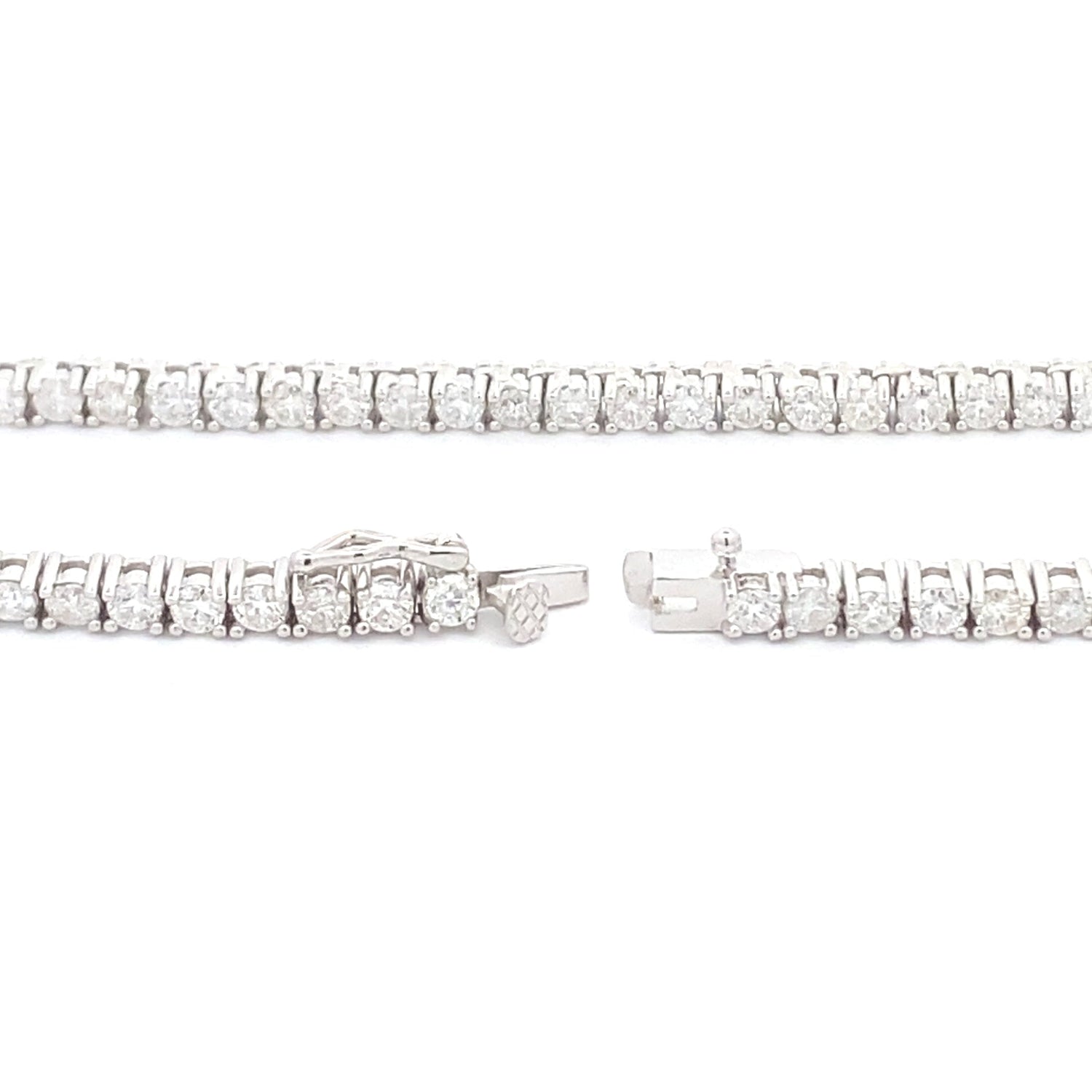 6.85ct Moissanite Tennis Necklace Sterling Silver by Bids.com