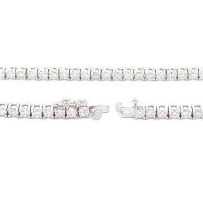 6.85ct Moissanite Tennis Necklace Sterling Silver by Bids.com