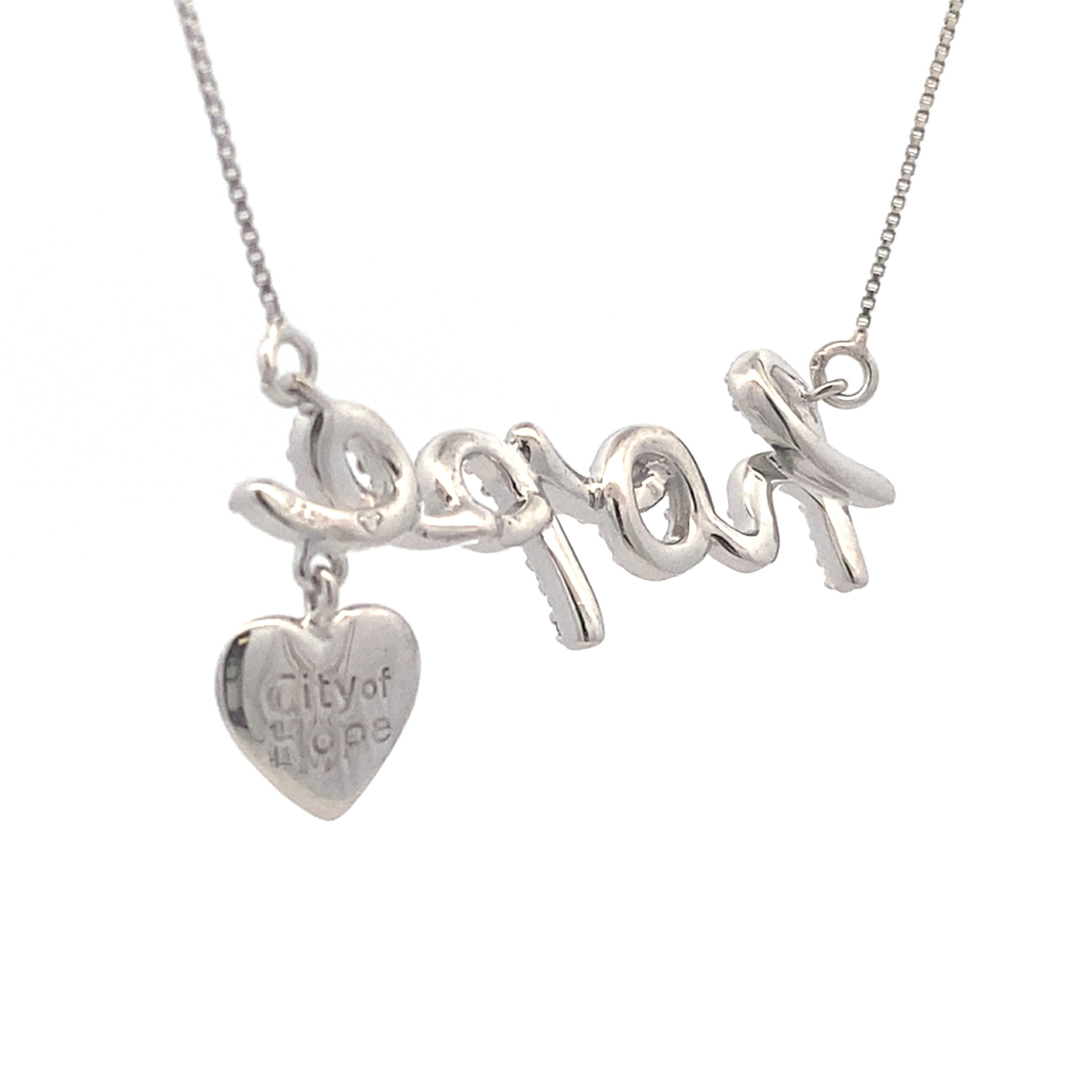 .30ct Diamond Heart Love Pendant Sterling Silver by Bids.com