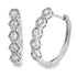 Genuine .50ct Diamond Hoop Earrings 14KT White Gold by Bids.com