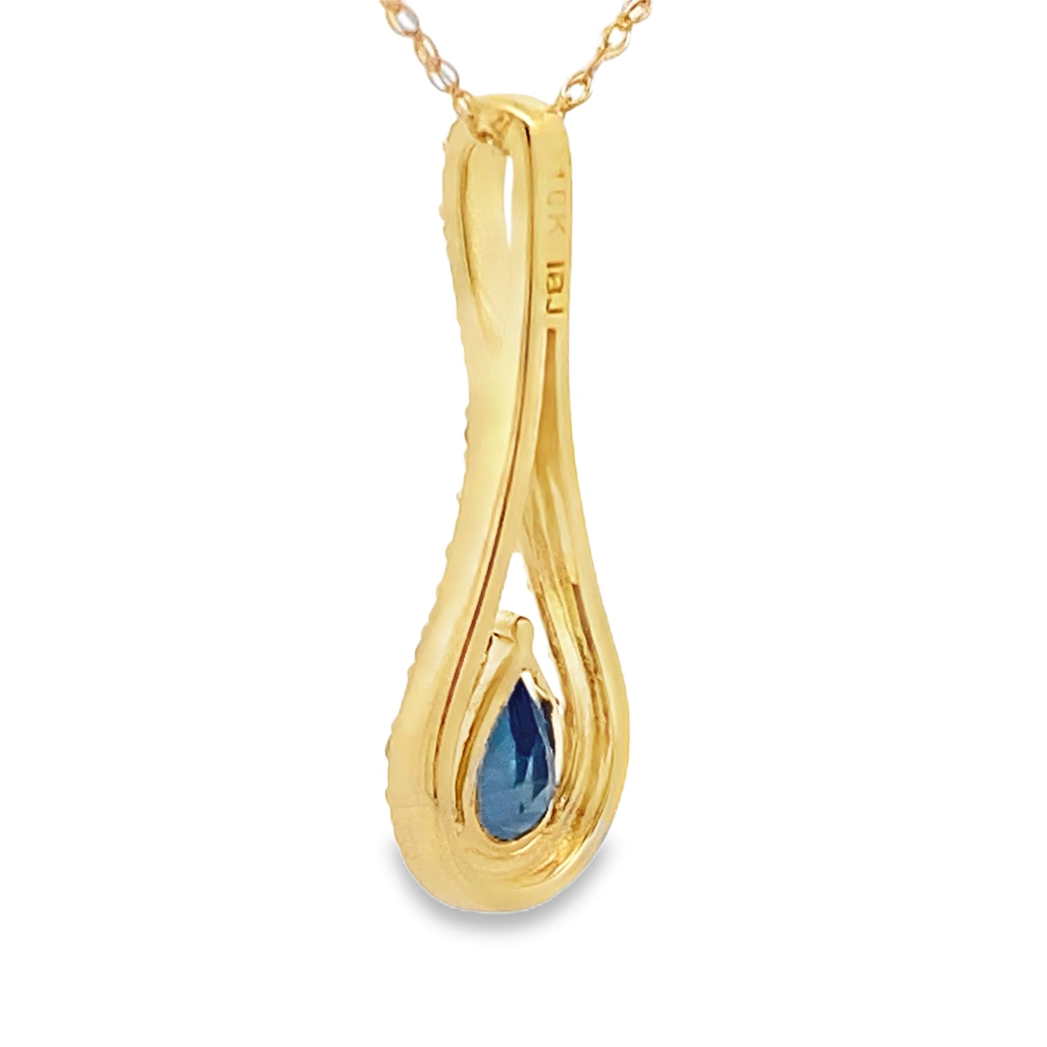 Sapphire Diamond Fashion Pendants 10KT Yellow Gold by Bids.com