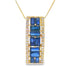 Sapphire Diamond Fashion Pendants 14KT Yellow Gold by Bids.com
