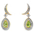 .52ct Peridot Diamond Dangle Earrings 10KT Yellow Gold by Bids.com