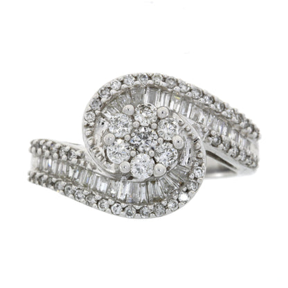 Genuine 1.00ct Diamond Ring 14KT White Gold by Bids.com