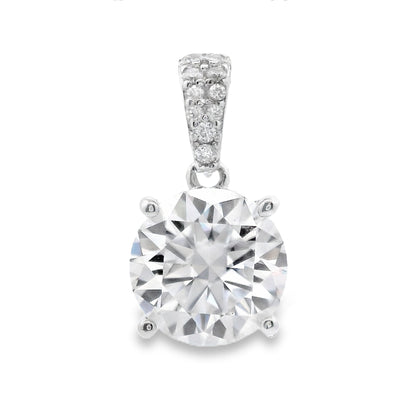Natural 3.00ct Moissanite Pendant Sterling Silver by Bids.com