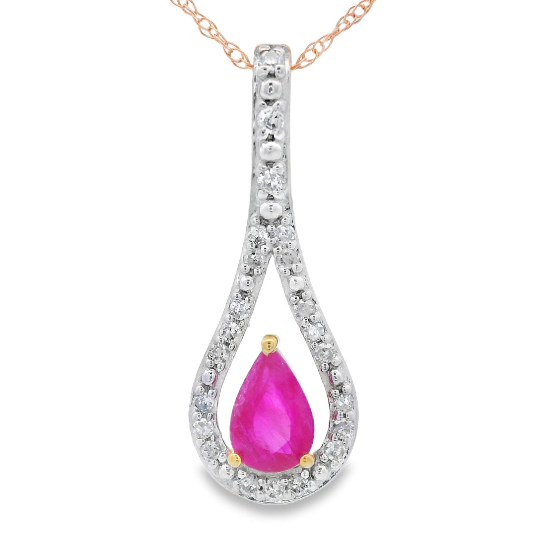 .48ct Ruby Diamond Fashion Pendants 10KT Yellow Gold by Bids.com