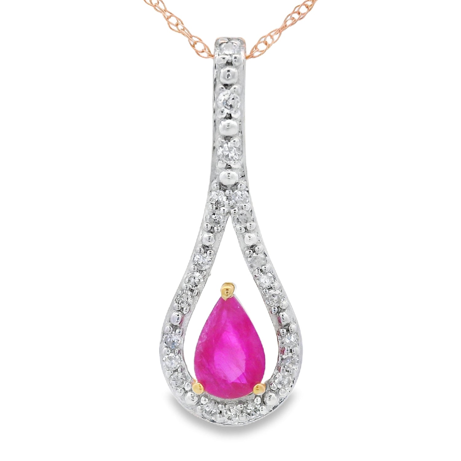 .48ct Ruby Diamond Fashion Pendants 10KT Yellow Gold by Bids.com