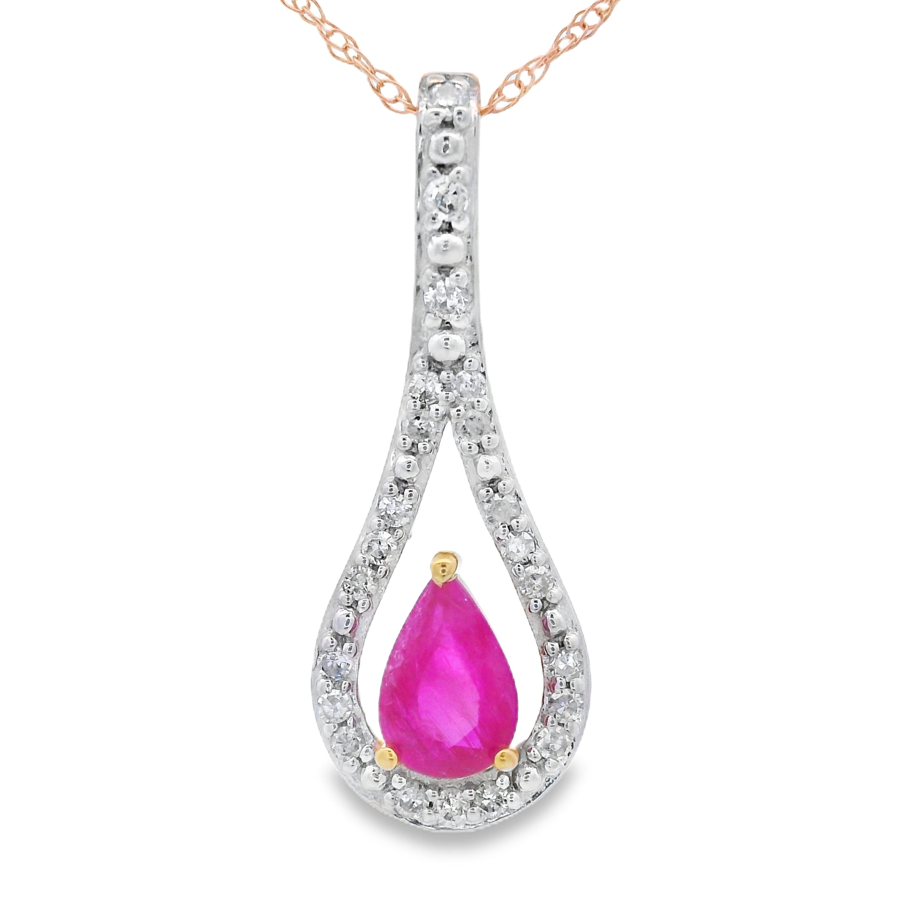 .48ct Ruby Diamond Fashion Pendants 10KT Yellow Gold by Bids.com