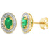 Genuine .38ct Emerald Diamond Earrings 10KT Yellow Gold by Bids.com