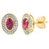 Genuine .67ct Garnet Diamond Earrings 10KT Yellow Gold by Bids.com
