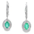 .90ct Emerald Diamond Dangle Earrings 10KT White Gold by Bids.com