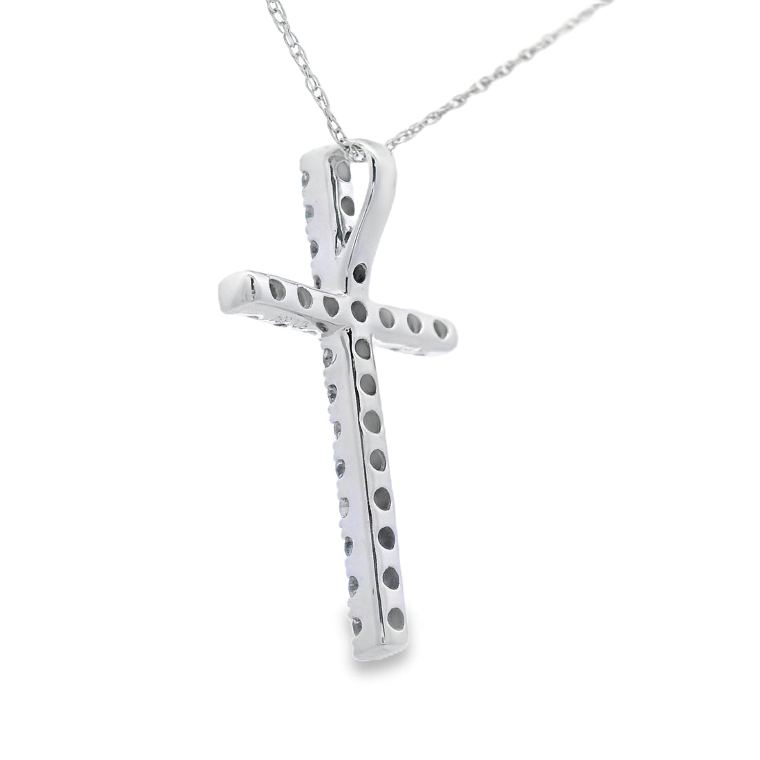 .33ct Diamond Cross Religious Pendant 14KT White Gold by Bids.com