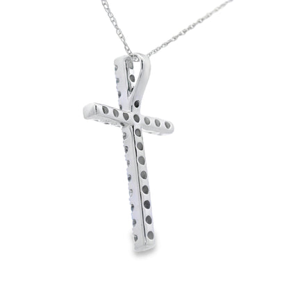 .33ct Diamond Cross Religious Pendant 14KT White Gold by Bids.com