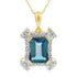 London Blue Topaz Fashion Pendants 10KT Yellow Gold by Bids.com