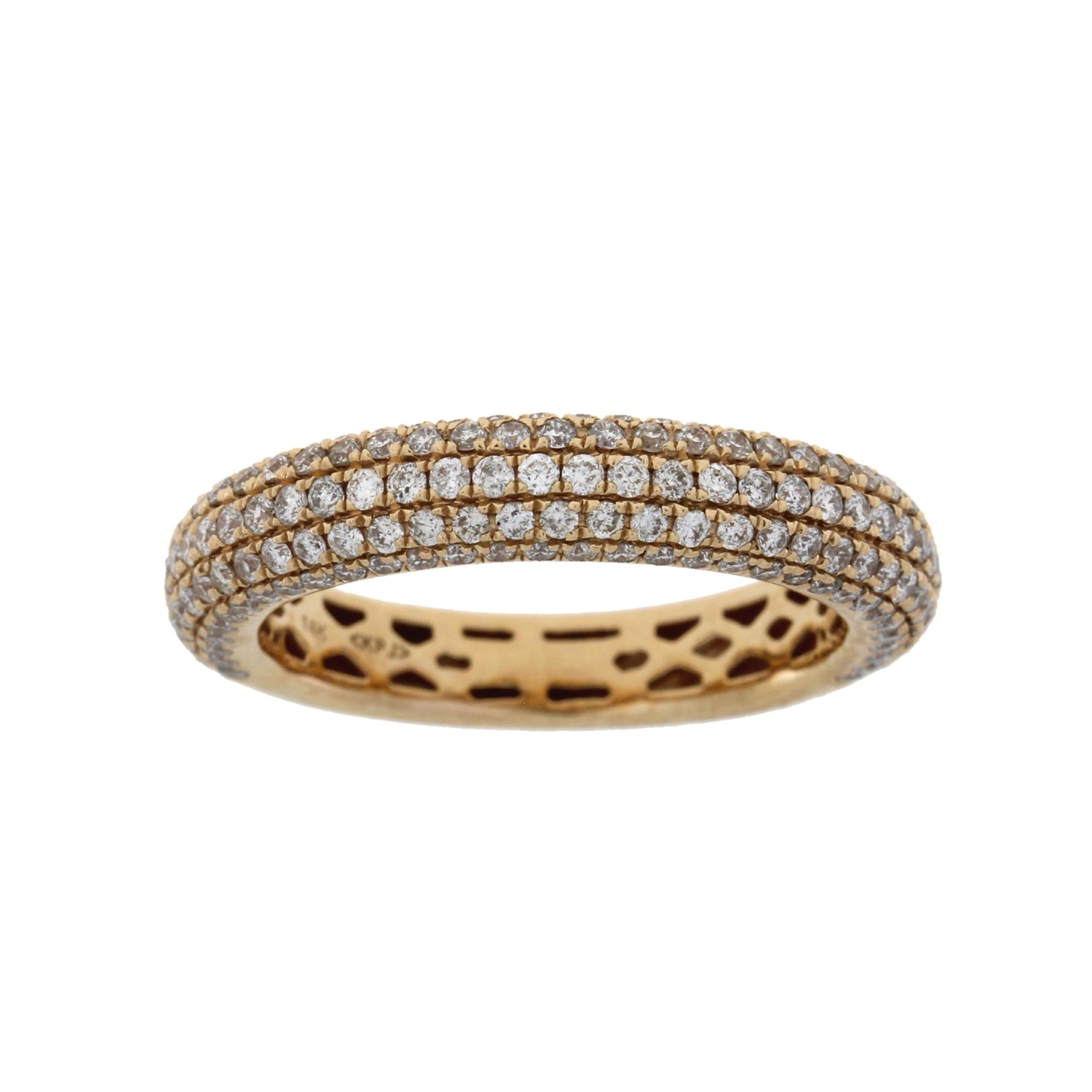 Genuine 1.00ct Diamond Wedding Band Ring 14KT Rose Gold by Bids.com