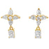 Lab Grown Diamond Dangle Earrings 14KT Yellow Gold by Bids.com