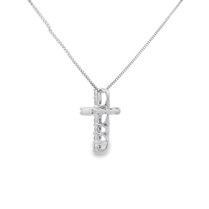 .15ct Diamond Cross Religious Pendant 14KT White Gold by Bids.com