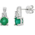 Natural 1.32ct Emerald Zircon Earrings Sterling Silver by Bids.com