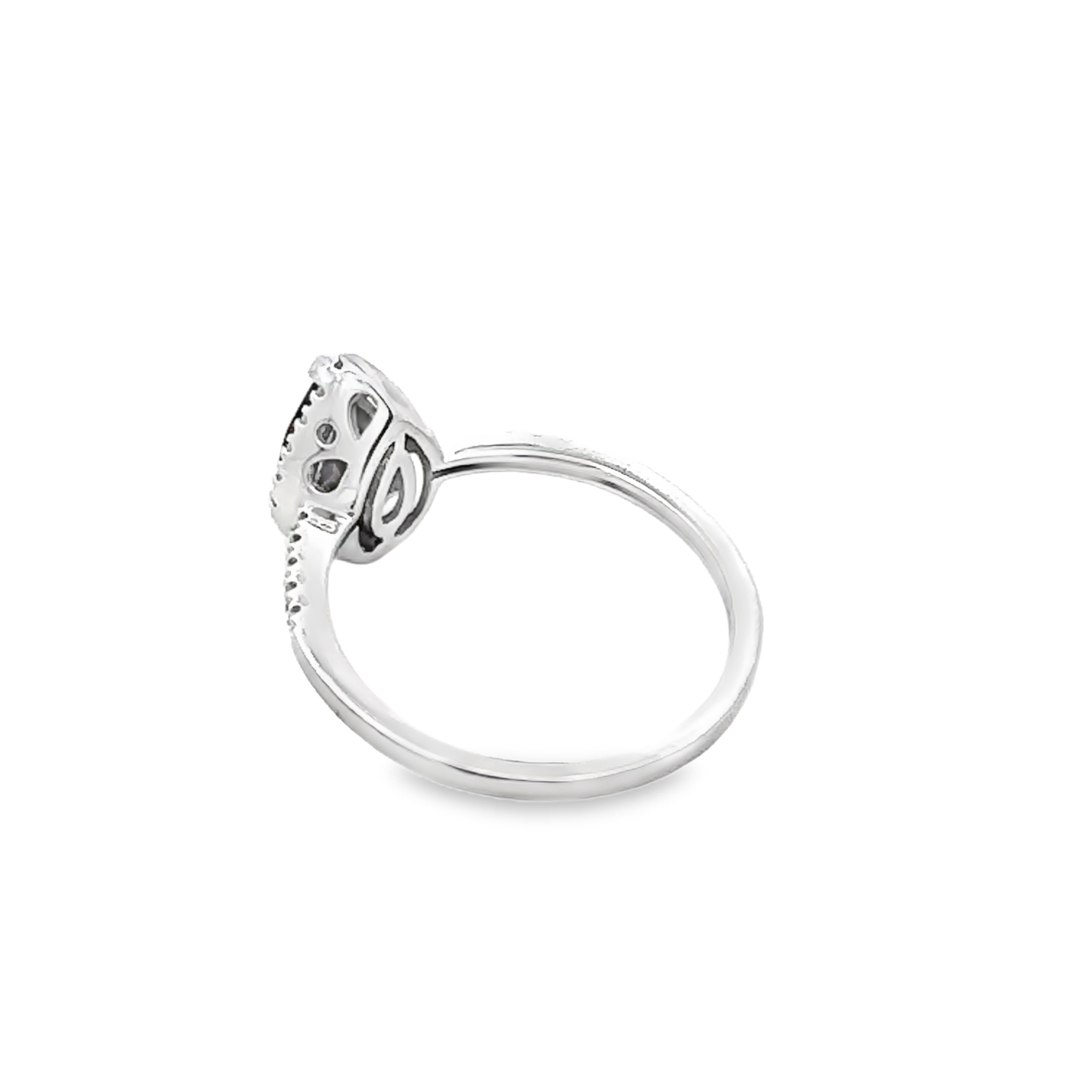Natural 1.28ct Garnet Diamond Ring 14KT White Gold by Bids.com