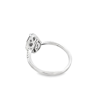 Natural 1.28ct Garnet Diamond Ring 14KT White Gold by Bids.com