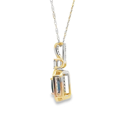 Sapphire Diamond Fashion Pendants 14KT Yellow Gold by Bids.com