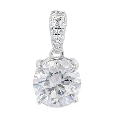 Genuine 2.00ct Moissanite Pendant Sterling Silver by Bids.com