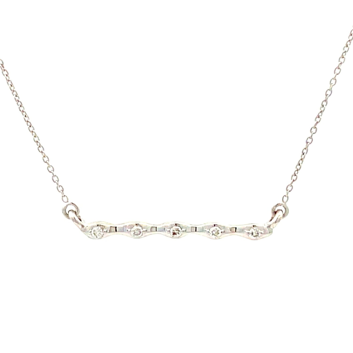 Genuine .05ct Diamond Fashion Pendants 14KT White Gold by Bids.com