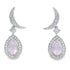 Rose Quartz Diamond Dangle Earrings 10KT White Gold by Bids.com