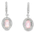 Rose Quartz Diamond Dangle Earrings 10KT White Gold by Bids.com