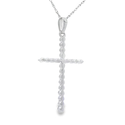 .21ct Diamond Cross Religious Pendant 14KT White Gold by Bids.com