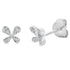 Natural .03ct Diamond Earrings 10KT White Gold by Bids.com