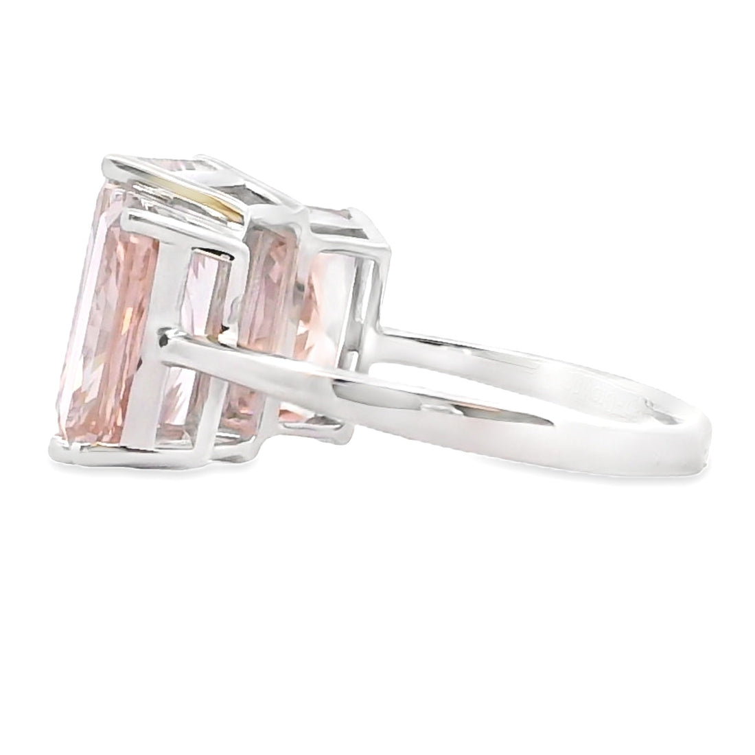 10.00ct Lab Grown Diamond 3 Stone Ring 14KT White Gold 